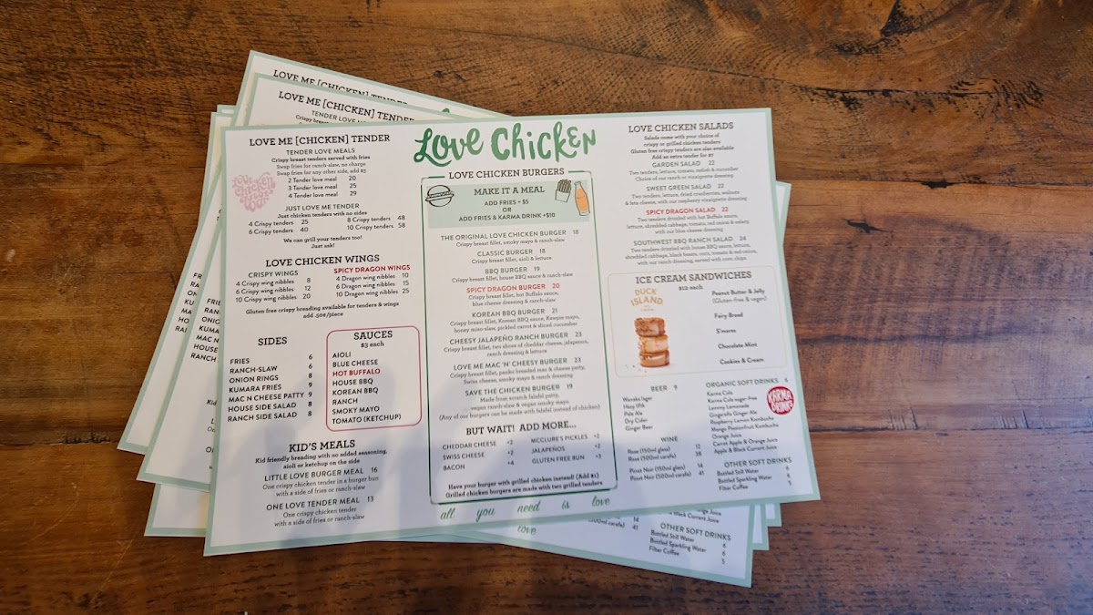 Menu Love Chicken Queenstown-6