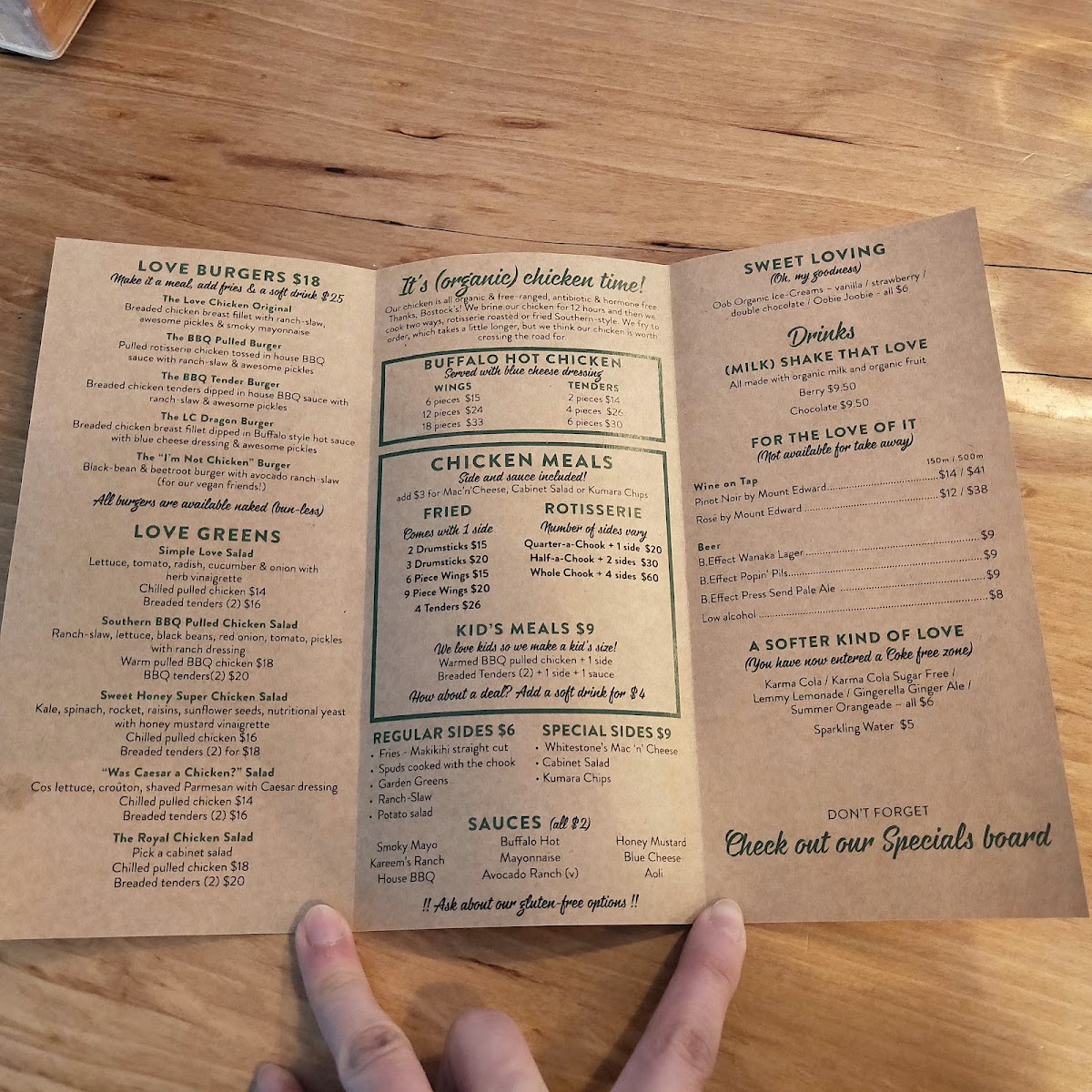 Menu Love Chicken Queenstown-8